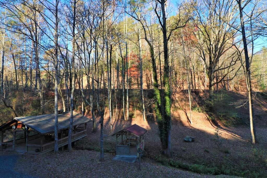 Amazing Cabin Fireplace And Stream #11 Helen Exterior foto